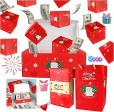 Christmas Money Surprise Explosion Box Pop Up Gift Box Folding DIY Cash Box 12pc