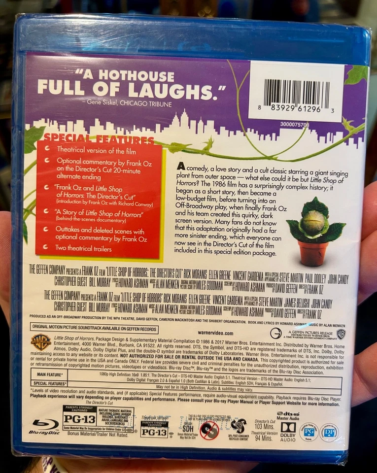 Little Shop of Horrors [1986 Film] The Director's Cut (Blu-Ray, 2017) NEW!!! - Image 2 of 4