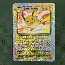 Damaged HP Dark Raichu 7/110 Reverse Holo Fireworks Nintendo Pokemon Card