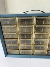 Vintage Metal Akro-Mills 24 Drawer Small Parts Cabinet