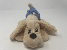 2023 Pound Puppies Plush Dog In Pajamas Hasbro Hand Sized PP Heart Logo Stuffed