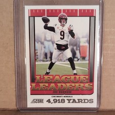Panini Score League Leaders Joe Burrow #1 Cincinnati Bengals Football 2025