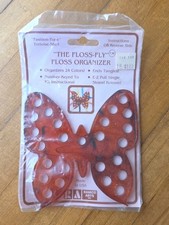 Vintage Ramco Butterfly Floss-Fly Floss Yarn Organizer Tortoise Shell Sealed NOS