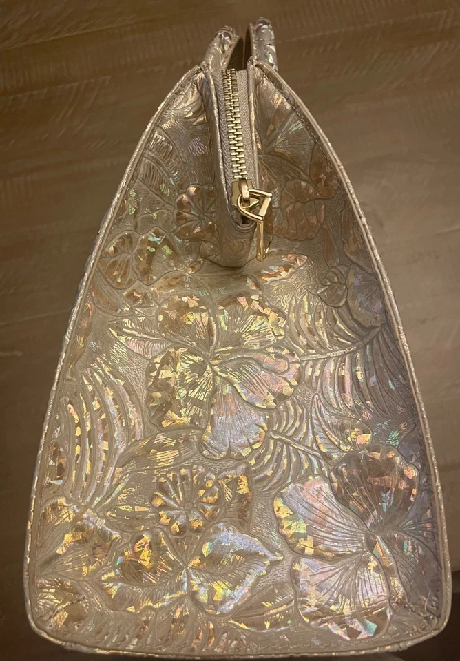 Brahmin Caroline Honey Brown Sonic Leather Satchel W/ Matching Wallet BRAND NEW - Image 4 of 4