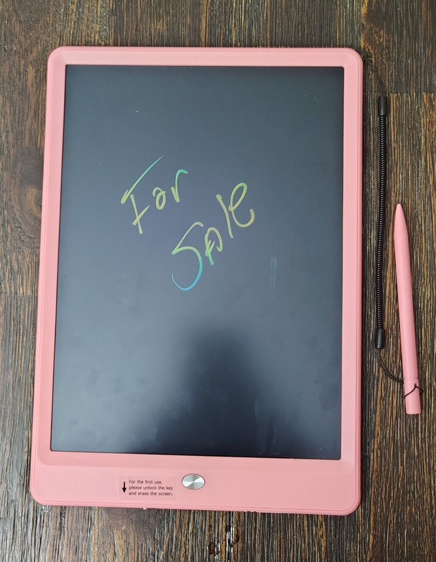 Kokodi Kids 10in LCD Writing Tablet Drawing Pad w/ Stylus Pen, Pink