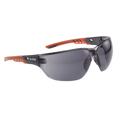 Bolle Safety Nessppsf Ness+, Safety Glasses, Anti-Fog, Smoke Lens, Gray, Orange