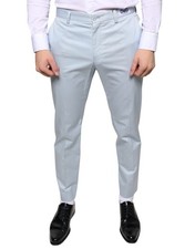Dolce & Gabbana Light Blue Cotton Dress Men's Pants Authentic