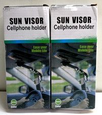 2 Pk SUN VISOR Cellphone Holder Foldable Design  360 Deg Ease Your Mobile Life