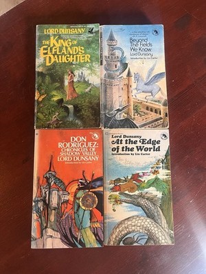 Lord Dunsany Lot - 4 Vintage Fantasy Paperbacks (Ballantine / Del Rey 1970s)