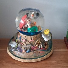 Disney The Little Mermaid Ariel Snow Globe with Flounder and Sebastian