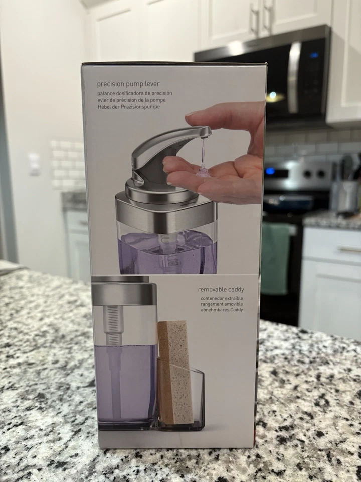 Dispensador de jabón Simplehuman Push Pump con carrito, 22 OZ, ***TOTALMENTE NUEVO - ¡RARO! Foto 2 de 4