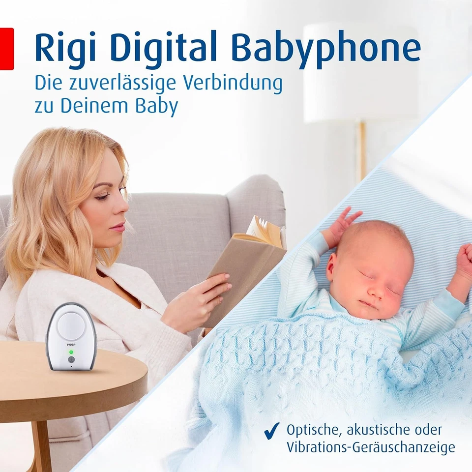 reer Rigi Digital Babyphone | 300 m Reichweite | Mit Nachtlicht und Gegensprechf - Bild 3 von 4