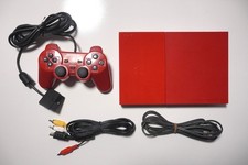 Console Playstation 2 Slim SCPH-90000 rossa Giappone sistema PS2 venditore USA