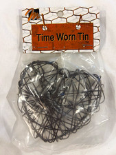 Time Worn Tin Rustic Rusty Wire Heart 3" Metal Craft Piece MPN 020157