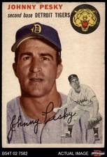 1954 Topps #63 Johnny Pesky Tigers 5 - EX