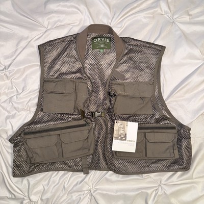 NWT ORVIS Clearwater Mesh Vest 2XL Olive Green 12 Pocket Fly Fishing Outdoor