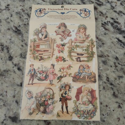 Vintage Gallery Graphics Victorian Die Cuts from Original 1800's Romance Flowers