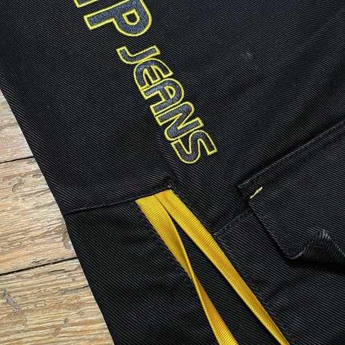Vintage Y2K Ice Pole Jeans Size 34x30 Cargo Baggy Denim Skate Hip Hop Black 90s - Picture 17 of 19
