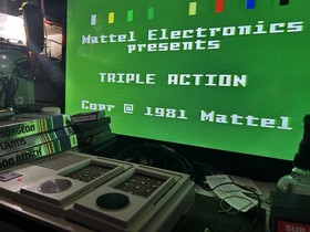 INTELLIVISION GAME LOT OF 3 CARTS& OVERLAYS SHARP SHOT/TRIPLE ACTION/STAR STRIKE