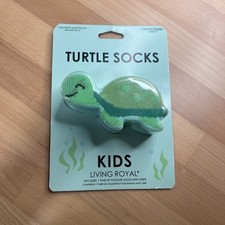 Kids Green Turtle Socks One Size Kids Ages 4-8