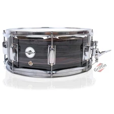 GRIFFIN Wood Snare Drum - Zebra 14"x5.5 Poplar Shell Percussion Head Key Kit Set