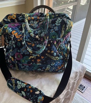 Retired Vera Bradley Weekender Travel Bag  Midnight Blues  Pattern