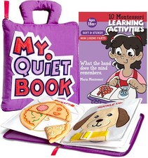 My Quiet Book - Toddler Travel Car Plane Airplane - No Parts to Purple  Red