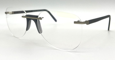 NEW ANDY WOLF FARIA COL. F GREY-SILVER AUTHENTIC EYEGLASSES 56-18-140