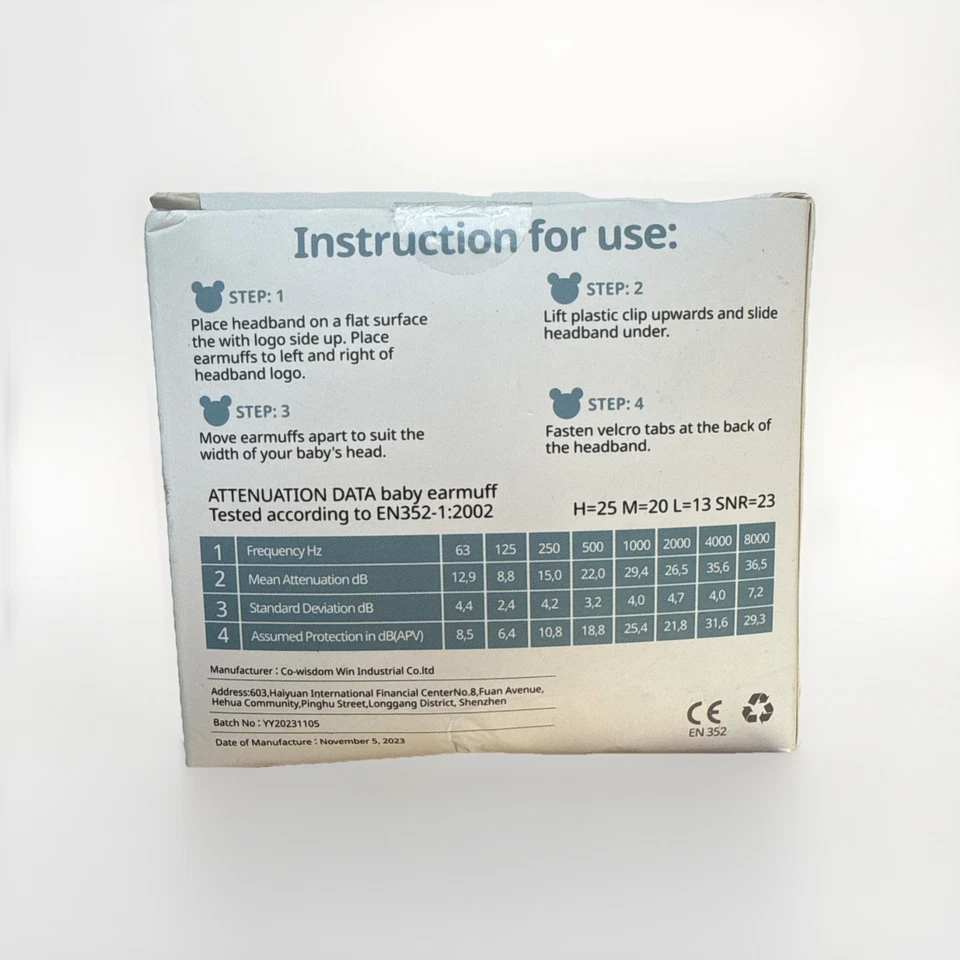 Auriculares ajustables con cancelación de ruido para bebés con protección auditiva para bebés Foto 3 de 4