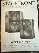 NILES STAGE-FRONT PRO870fx LOUDSPEAKERS - HOME THEATER SOLUTIONS™