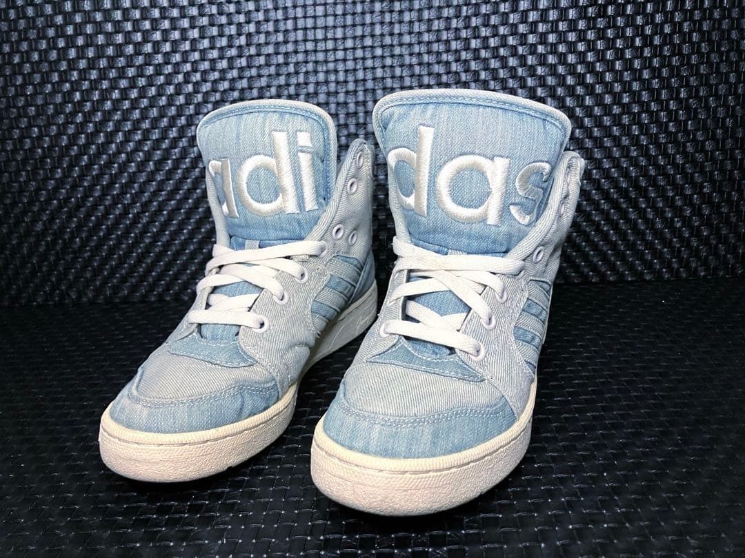 ADIDAS x Jeremy Scott M29026 Instinct Hi Top Big Tonque Logo Denim