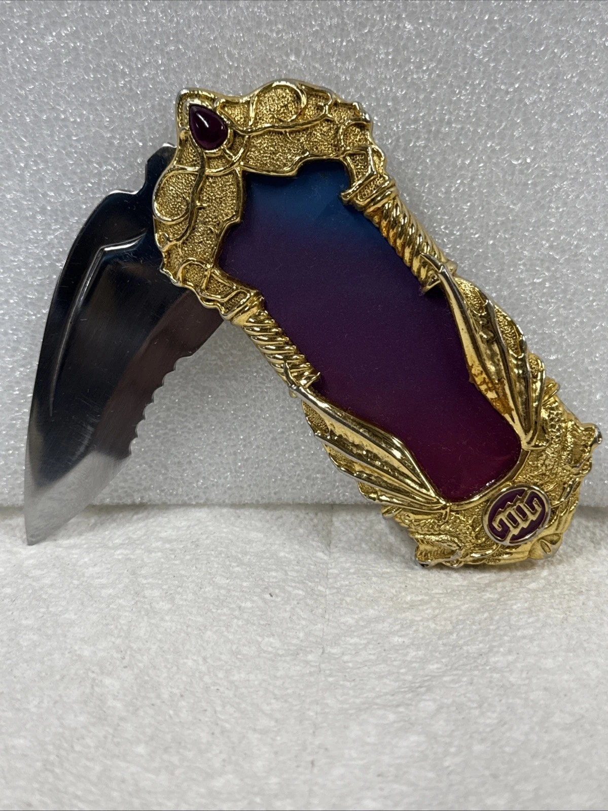 Franklin Mint Collectors Serrated Blade Range Collectible Folding Knife