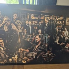 Gangster Legends Canvas Wall Art - Movie Mafia Characters Poster
