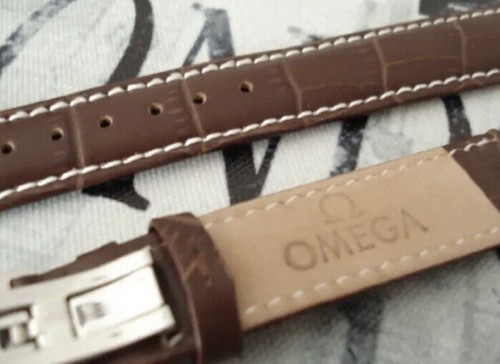 Omega Seamaster Planet Ozean Leder Uhrenarmband - Schmetterlingsverschluss Schnalle 22mm - Bild 2 von 5