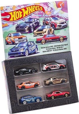 Hot Wheels Japanese Car Culture 6-Pack Datsun /Honda /Toyota