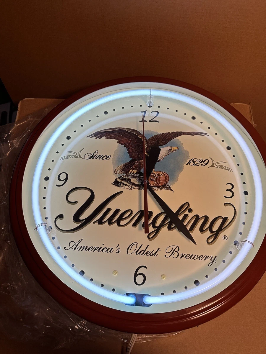 Yuengling beer logo high quality double ring neon wall clock www.np.gov.lk