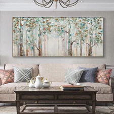 Abstract Tree Hand Painted Oil Painting Knife Paintings On Canvas Handmade Wall