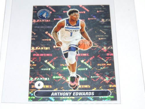 🔥Anthony Edwards🔥 2023 Panini #387 Holo Foil Sticker Minnesota Timberwolves 🔥