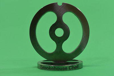 Smokehouse Chef #22 Meat Grinder Plate - 3/4" (20mm) Large Holes, 3 3/16" Diameter, Stainless Steel - View #3