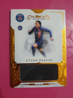 2023-24 Topps Black & White Paris Ethan Mbappe RC Match worn Patch bronze /25