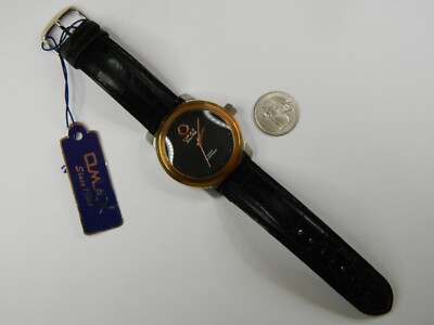 EXC NEW LARGE OMAX S001 MENS QUARTZ WATCH - ORIG LABEL - NEW BATTERY -RUNS GREAT