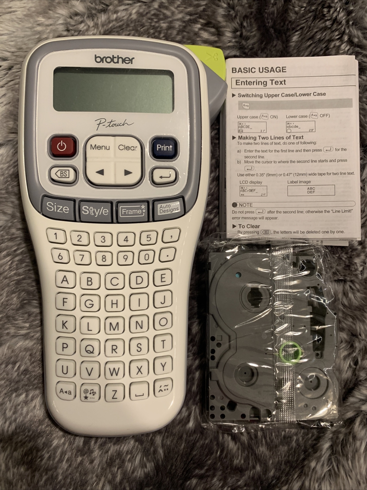Brother PTouch Model PTH100 Handheld Battery Label Maker Works Very