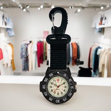 Outdoors Clip-On Carabiner Luminous Compass 24H Backpack Belt Fob Quartz Watch9W