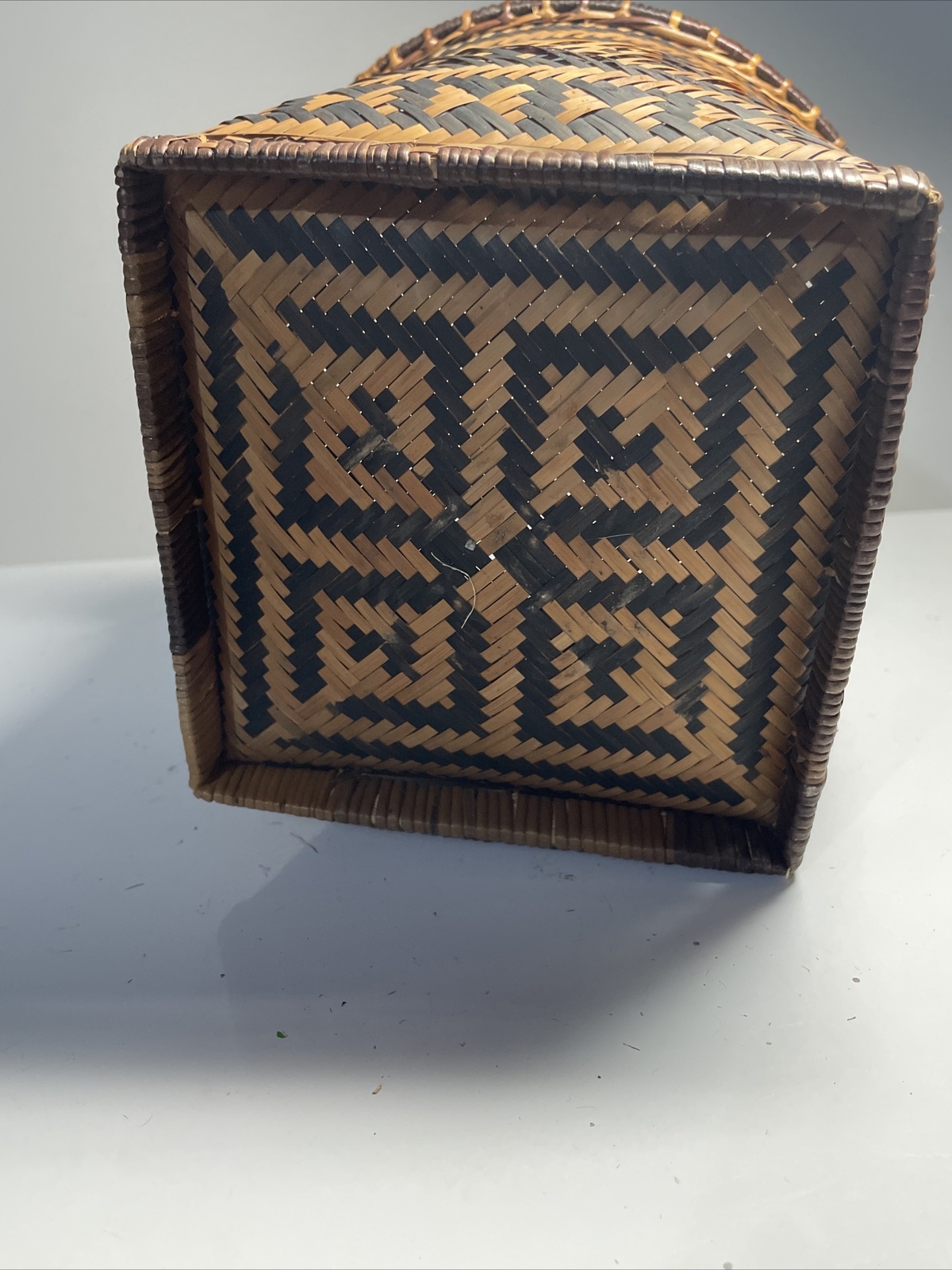 Vintage Tiruray Double Weave Large Basket Palawan BOHO Philippines Tribal Art eBay