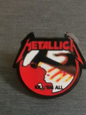 METALLICA KILL EM ALL Cliff Burton Pin Badge Patch Neu Hochwertig Thrash Metall