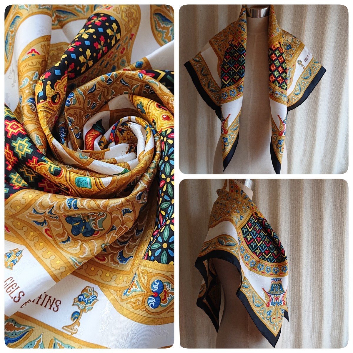 HERMES Scarf Carre 90 Silk100 