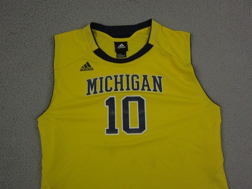 Michigan Wolverines Jersey Youth 18-20 Extra Large XL Yellow Basketball Adidas * - Picture 2 of 14