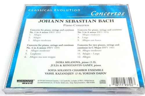 Johann Sebastian Bach Piano Concertos Classical Evolution CD - Picture 4 of 6