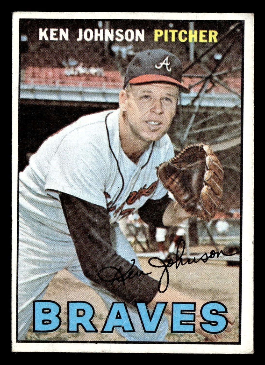 1967 Topps KEN JOHNSON #101 GD Atlanta Braves