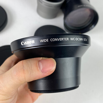 Canon Wide WC-DC58N .7x & Tele Converter TC-DC58 1.5x Conversation